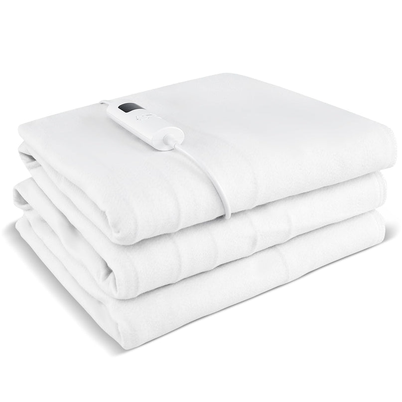 Giantex Heated Mattress Pad, 9 Heat Setting, 9-Hour Auto Off, Overheat Protection, White, Twin Size, 76” x 39”