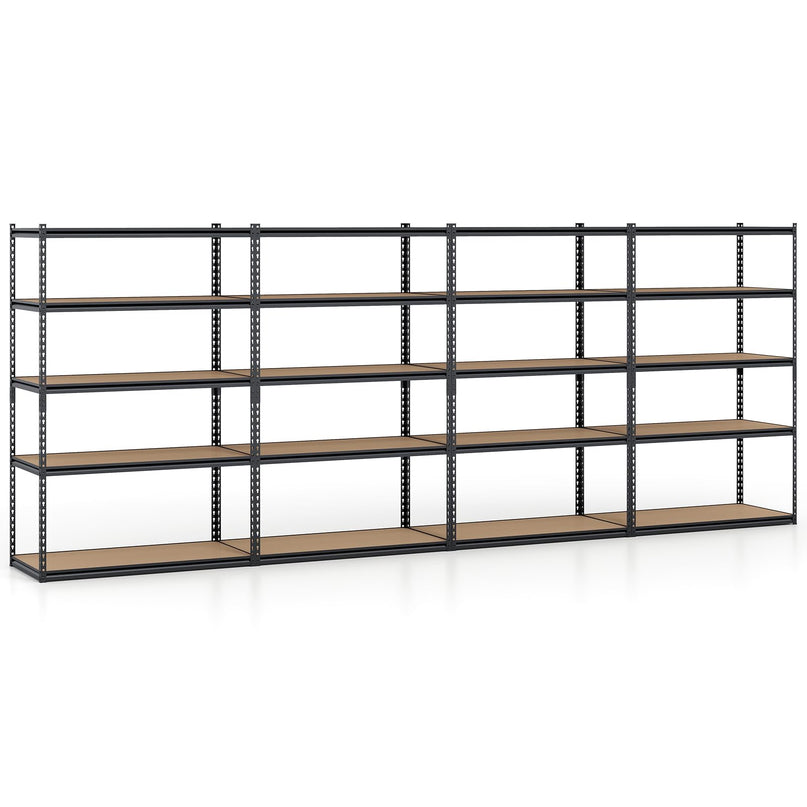 Giantex 5-Tier Metal Storage Shelves(1/2/3/4,48" W x 24" D x 72" H)