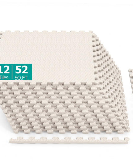 GIANTEX 12/24 PCS Interlocking Foam Tiles 52/104 SQ.FT EVA Foam Exercise Mats