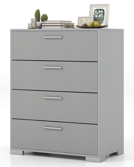 Giantex Storage Cabinet with 4 Drawers, Metal Legs & Handles, Anti-Toppling Devices, Tall Cabinet