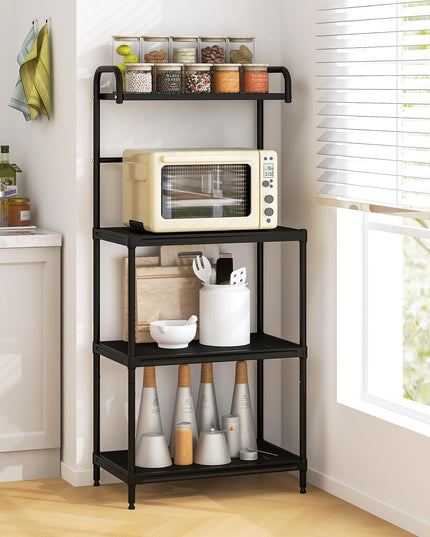 Giantex Bakers Rack, 4-Tier Microwave Oven Stand, Kitchen Storage Rack with Mesh Wire Metal Shelves