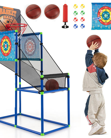 Giantex Kids Basketball Hoop Arcade Game, 2 in 1 Indoor Outdoor Arcade Basketball Game