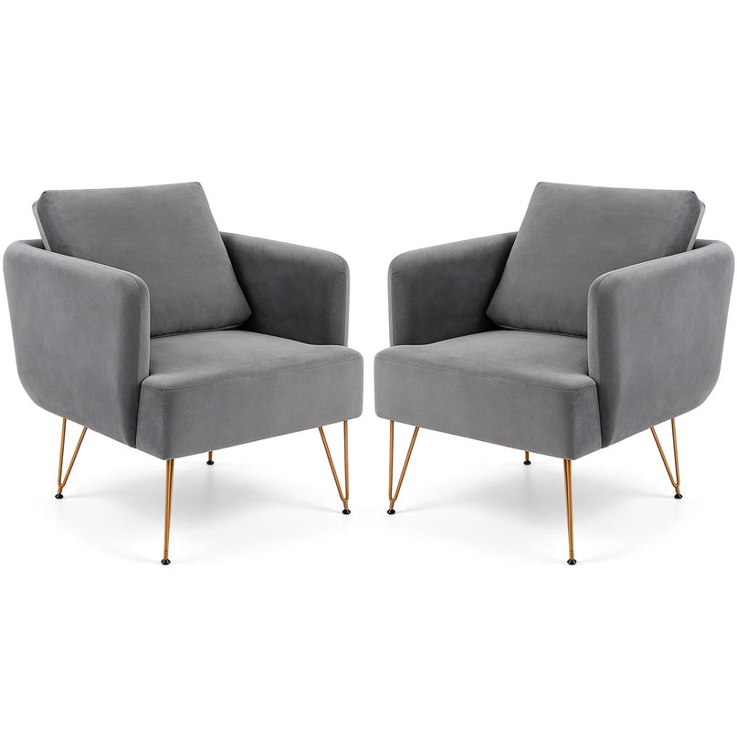 GIANTEX Modern Accent Chair with Back Cushion(1/2)