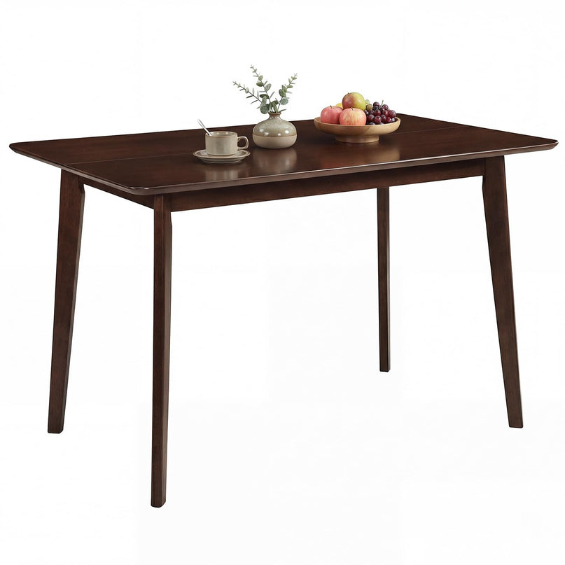 Giantex Table de salle à manger pour 4-6 personnes, table de cuisine rectangulaire en bois de 119 cm