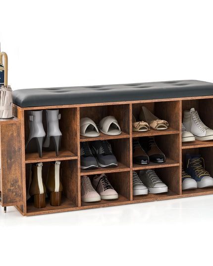 Giantex Entryway Storage Bench with Umbrella Stand