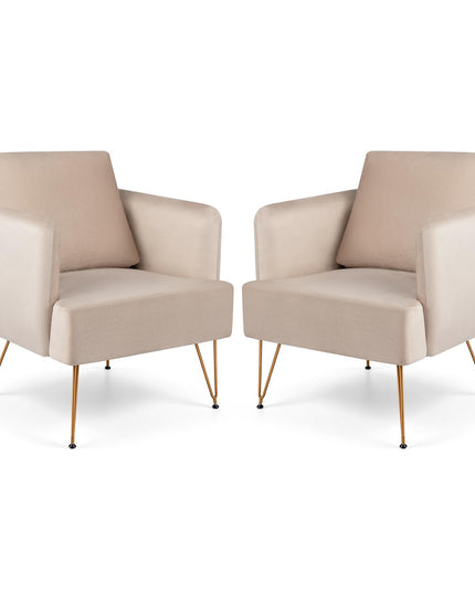 GIANTEX Modern Accent Chair with Back Cushion(1/2)