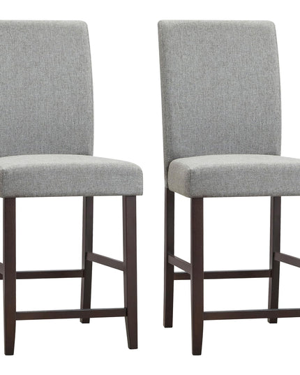 Giantex 25 inch Wooden Vintage Bar Chairs, Counter Stools w/ Upholstered Foam Cushion & Solid Rubber Wood Legs