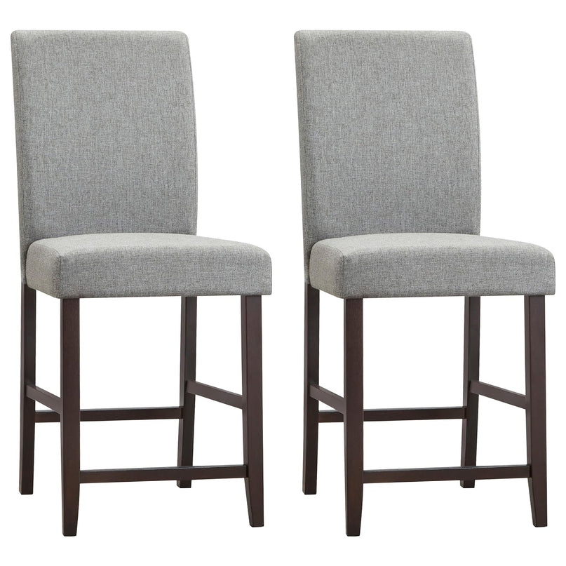 Giantex 25 inch Wooden Vintage Bar Chairs, Counter Stools w/ Upholstered Foam Cushion & Solid Rubber Wood Legs