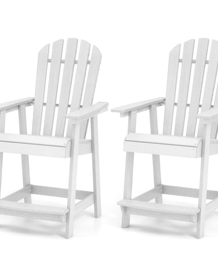 Giantex HDPE Tall Adirondack Chair, 24.5”H Counter Height Bar Stool