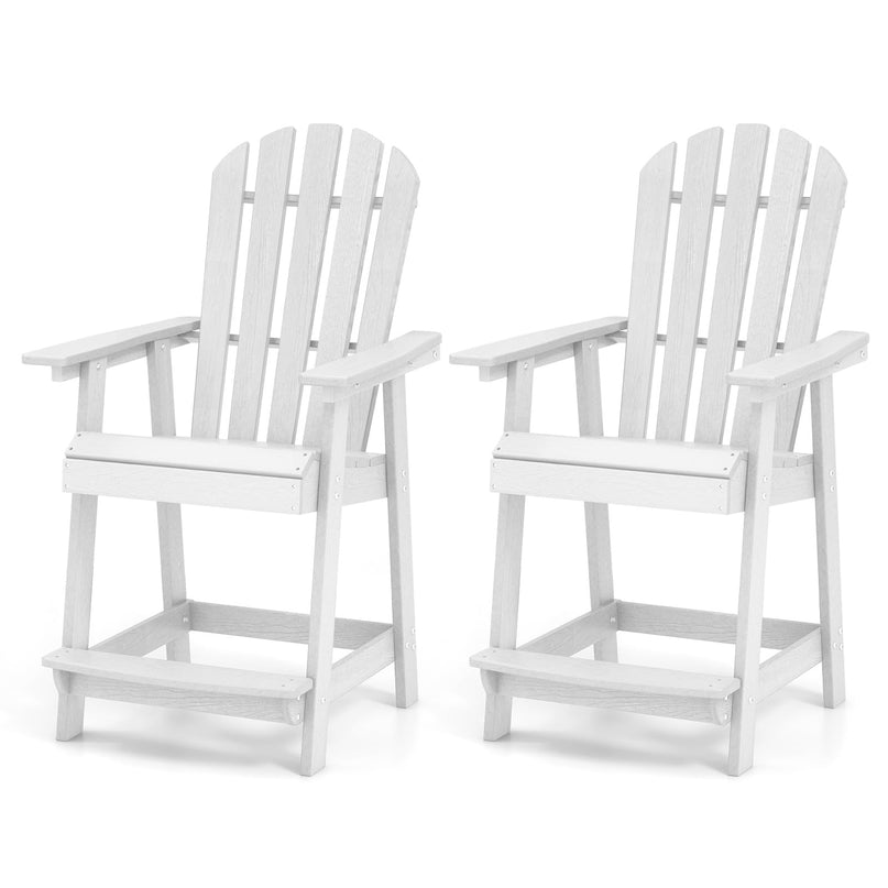 Giantex HDPE Tall Adirondack Chair, 24.5”H Counter Height Bar Stool