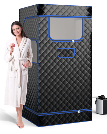 Giantex Portable Steam Sauna, Full Body Sauna Box with 3L Steam Generator, Remote Control