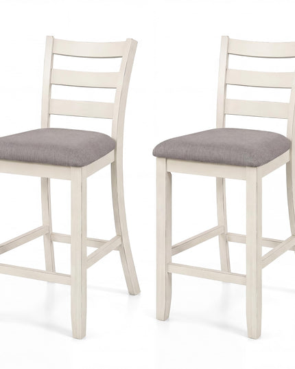 Giantex Counter Height Bar Stools Set of 2/4 w/Backrest Padded Seat
