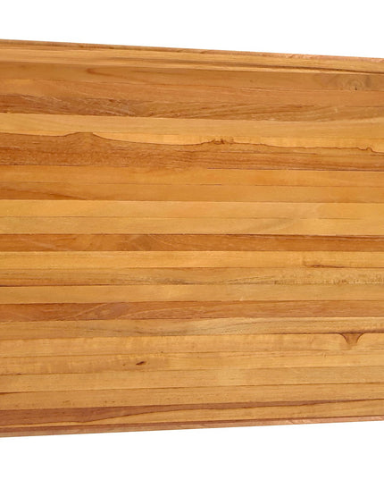 Giantex Teak Wood Cutting Board, Extra Large 24" Reversible Cutting Board with Side Handle