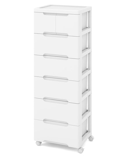 Giantex Rolling Storage Drawer Cart, Storage Unit on Wheels, Plastic Storage Cart Organizer