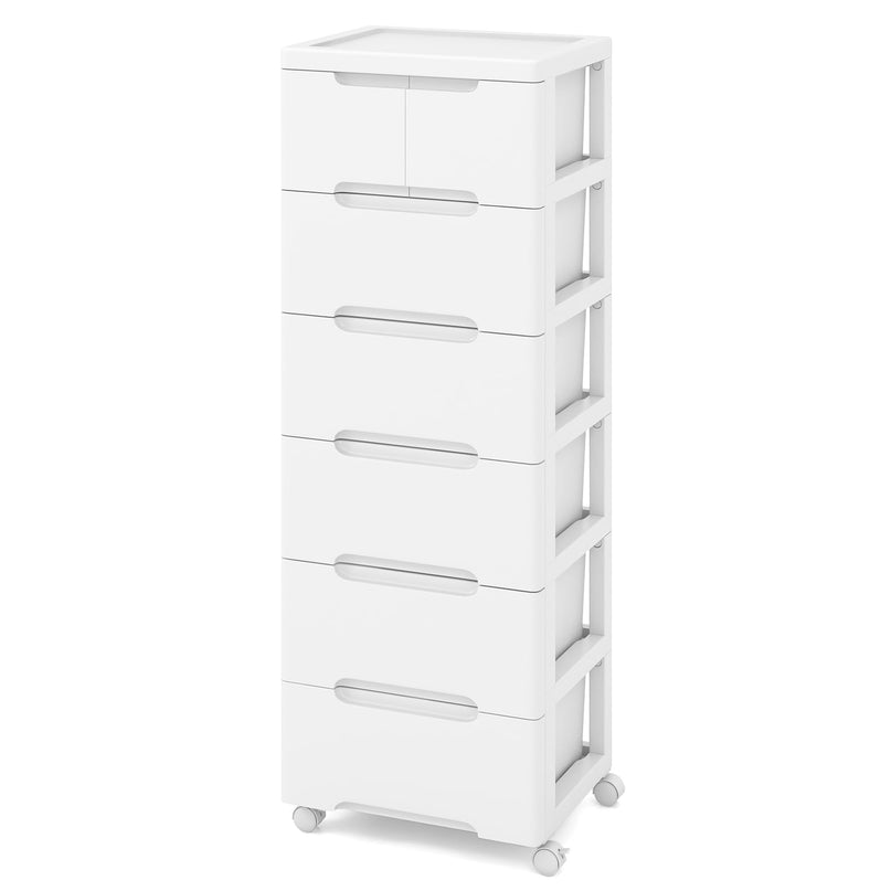 Giantex Rolling Storage Drawer Cart, Storage Unit on Wheels, Plastic Storage Cart Organizer