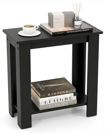 Giantex Narrow End Table | 2-Tier Side Table with Open Storage Shelf (1/2)