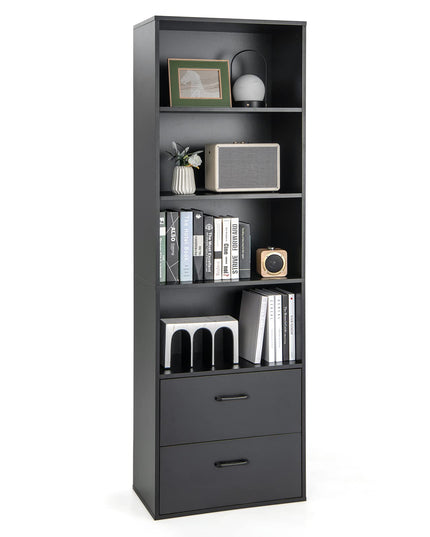74" Tall 4-Tier Bookcase - Giantex