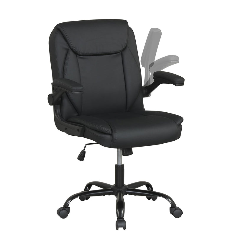 Chaise de bureau Giantex en cuir avec accoudoirs relevables pour bureau à domicile