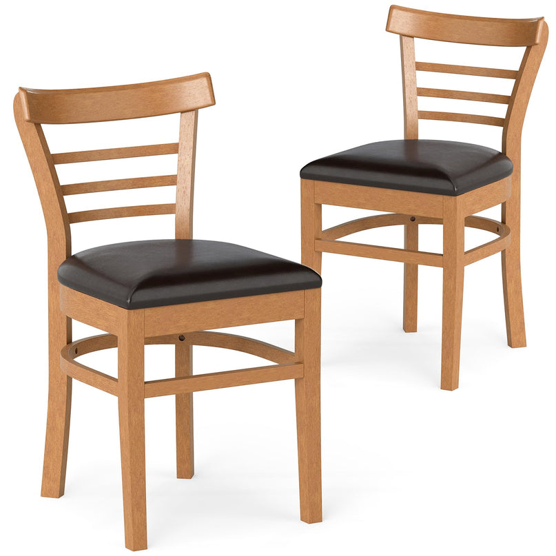 Giantex Wooden Dining Chairs Set of 2/4 w/Rubber Wood Legs