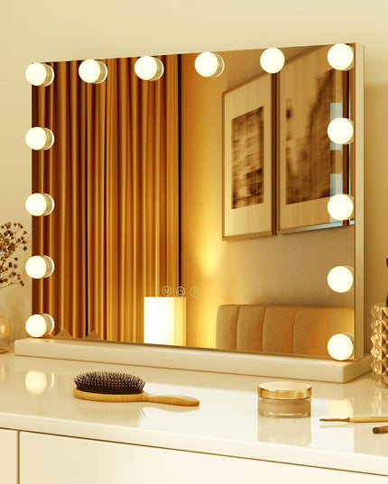 CHARMAID Vanity Mirror with Lights - 20" Hollywood Lighted Makeup Mirror with 14 LED Bulbs, 3 Color Lighting Modes