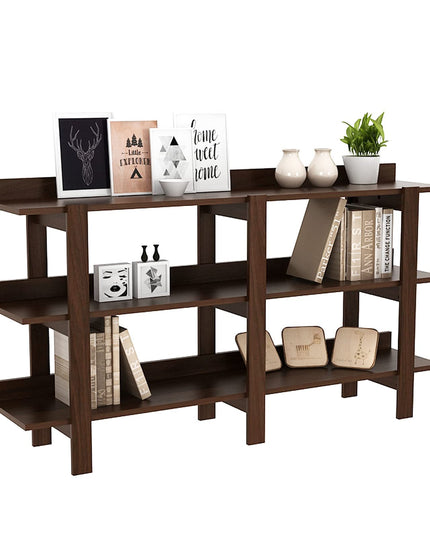 Giantex Console Table, Vintage 59inch Long Sofa Table with 3-Tier Open Shelf
