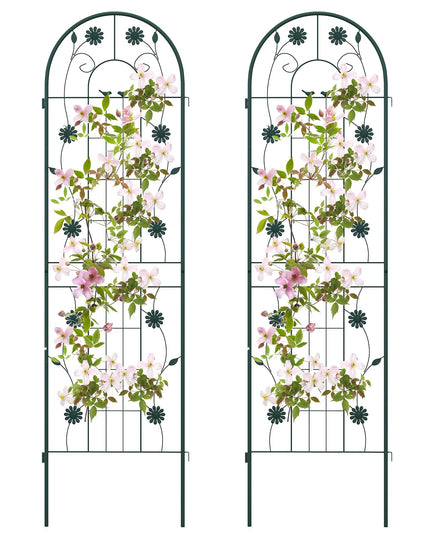 Giantex Garden Trellis, Tall Galvanized Steel Trellis for Climbing Plants