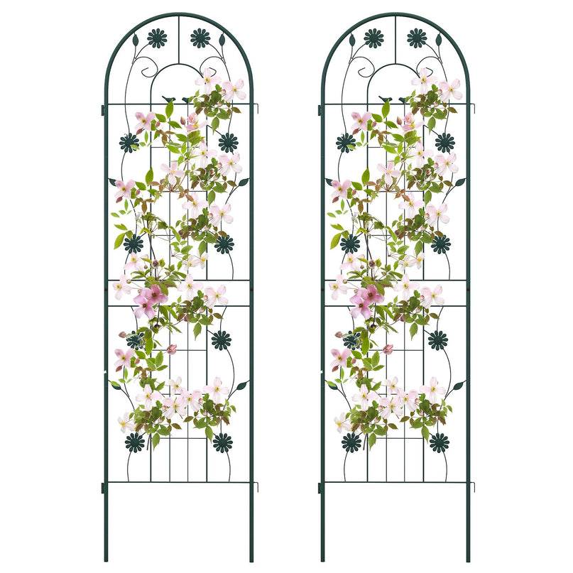 Giantex Garden Trellis, Tall Galvanized Steel Trellis for Climbing Plants