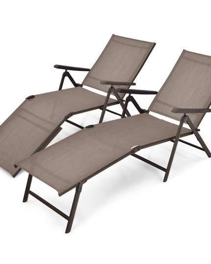 Outdoor Sunbathing Chair W/ 5-Position Backrest | Patio Lounge Chair
