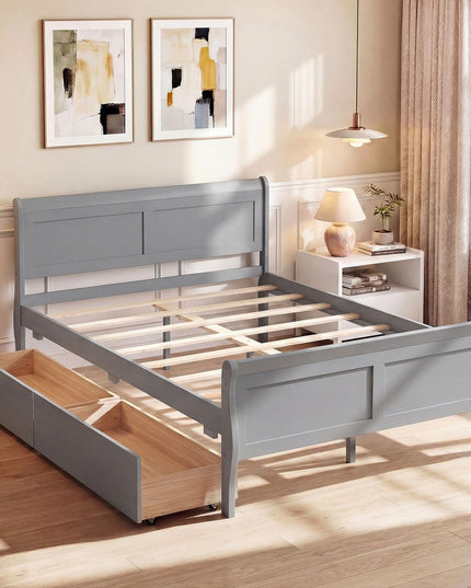 Lit jumeau Giantex avec 2 tiroirs de rangement pour enfants, adolescents et adultes
