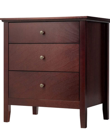 Giantex Nightstand with Drawers Solid Structure Side Table for Storage Bedroom