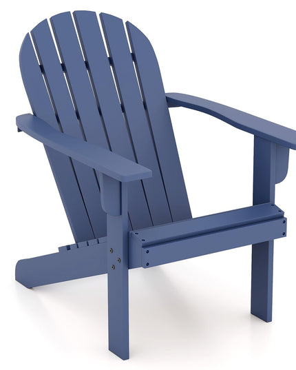 Giantex Acacia Wood Adirondack Chair Set of 1/2/4, Outdoor Fire Pit Chair with 105° Inclined Seat