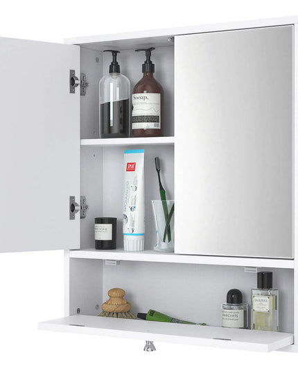Giantex Bathroom Cabinet Wall Mounted Mirrored Storage Organizer