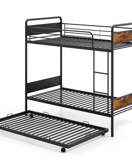 Giantex Metal Twin Over Twin Bunk Bed with Trundle