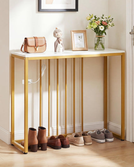 Giantex Console Table with Charging Station for Living Room