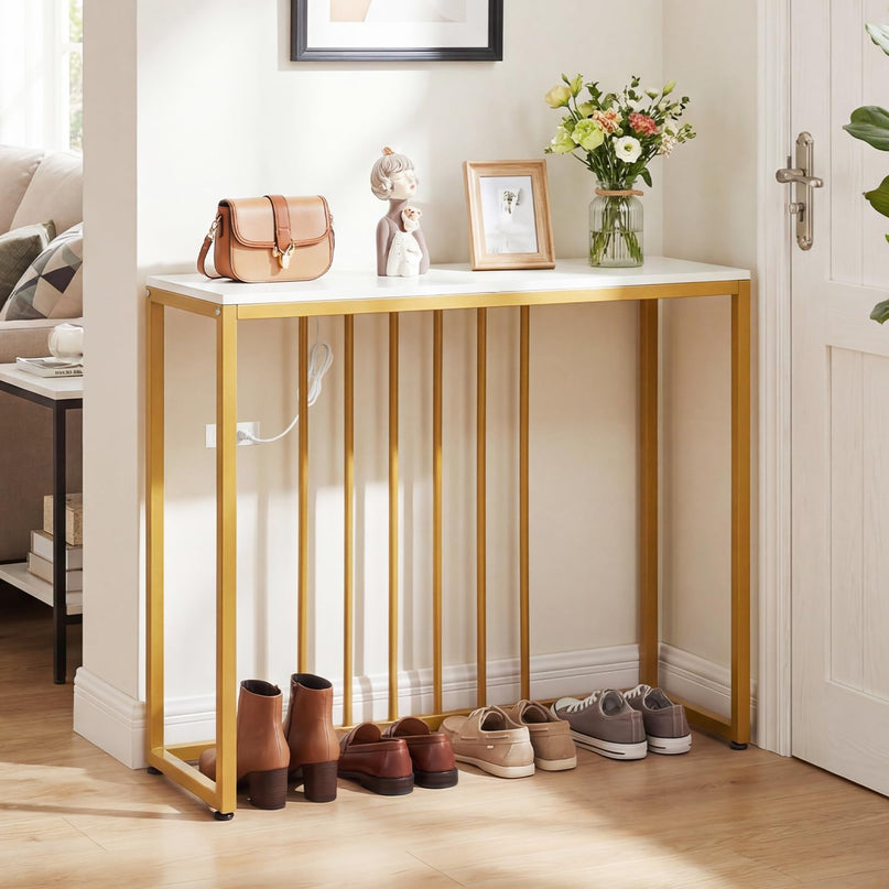 Giantex Console Table with Charging Station for Living Room