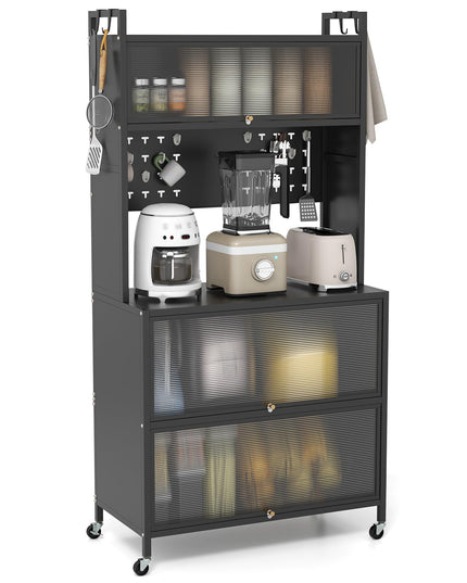 Giantex 5 Tier Rolling Kitchen Bakers Rack with Wheels