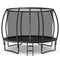 Giantex 8FT 10FT 12FT Trampoline with Enclosure, ASTM Approved Outdoor Large Trampoline with Ladder
