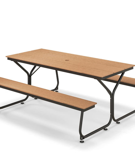 Giantex 6 FT Outdoor Picnic Table Bench Set for 6-8 People