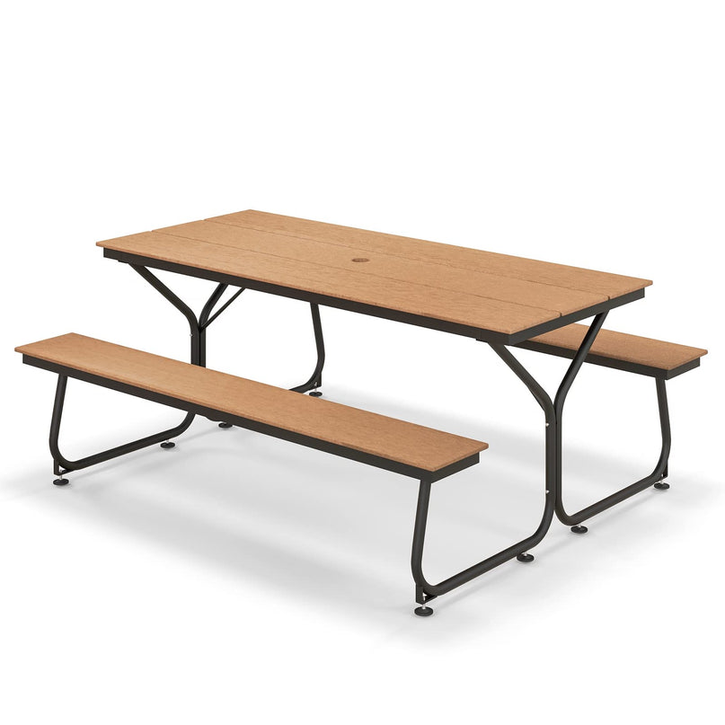 Giantex 6 FT Outdoor Picnic Table Bench Set for 6-8 People