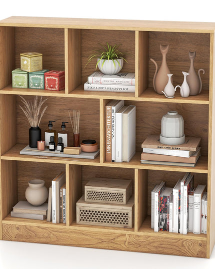 Giantex 8 Cube Bookcase, 4-Tier Freestanding Bookshelf w/ 8 Open Compartments, 2 Anti-Tipping Kits