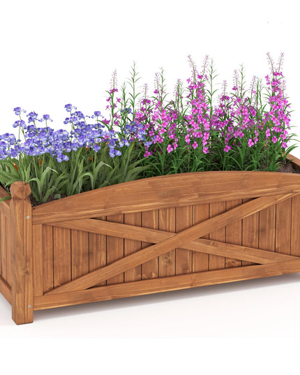 Giantex Rectangular Garden Bed for Vegetables Flower Herb Fruit