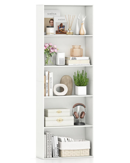Giantex 5 Tier Bookshelf for Living Room Bedroom Home Office