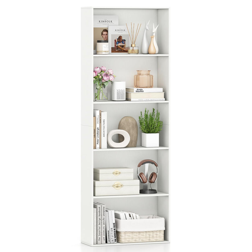 Giantex 5 Tier Bookshelf for Living Room Bedroom Home Office