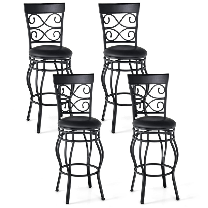 Giantex Bar Stools Set of 2, 360 Degree Swivel, 30" Counter Height Bar Stools