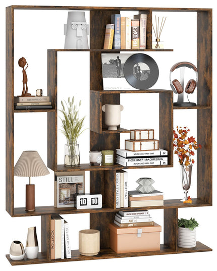 Giantex 7 Tier Geometric Bookshelf with Open Shelves