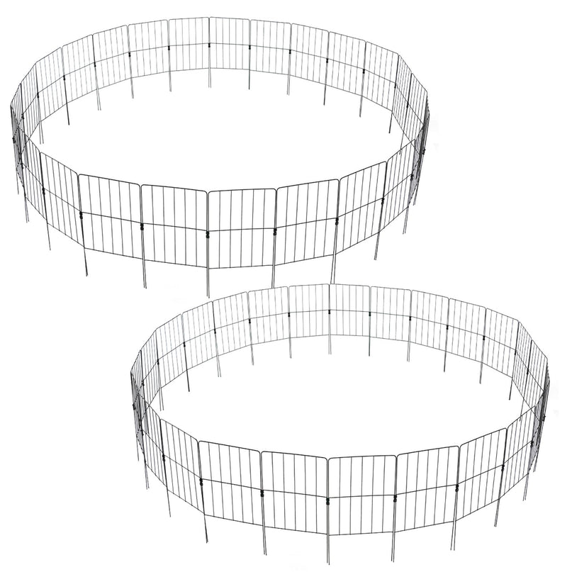 GIANTEX 24"H Decorative Metal Garden Fence
