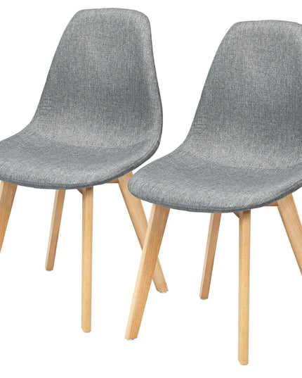 Set of 2 or 4 Kitchen Dining Chairs Gray