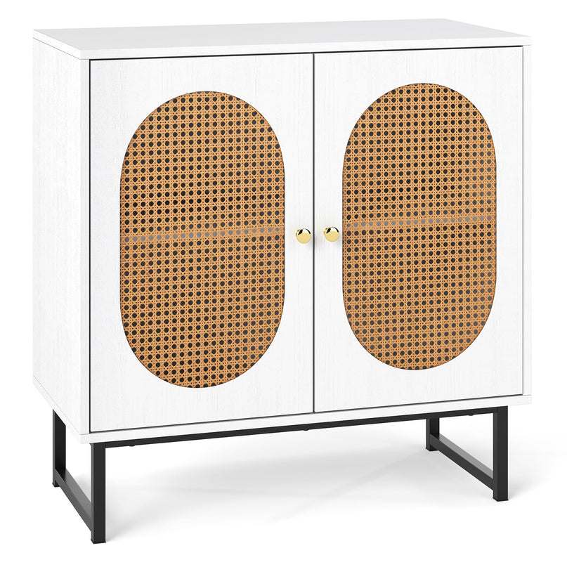 Giantex Small PE Rattan Buffet Cabinet with Storage for Kitchen