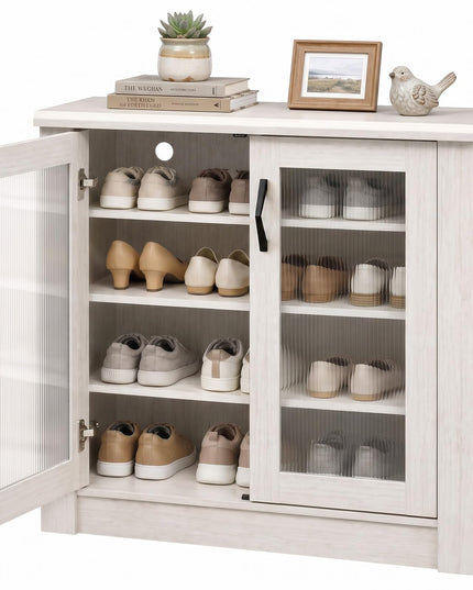 GIANTEX Shoe Storage Cabinet with 2/3 Doors and 3/6 Removable Shelves