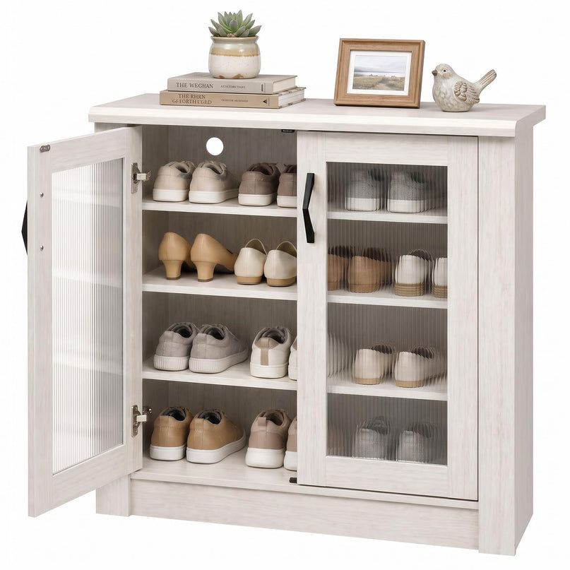 GIANTEX Shoe Storage Cabinet with 2/3 Doors and 3/6 Removable Shelves